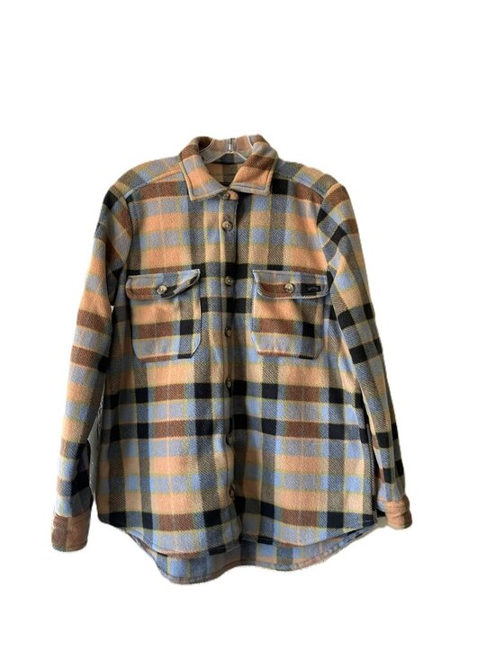 Billabong Tops - Billabong Adventure Division Fleece Flannel Shacket Women's Medium Plaid